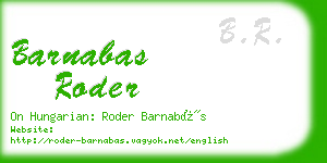 barnabas roder business card